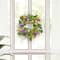 24" Purple & Yellow Spring Echinops & Chrysanthemum Floral Wreath